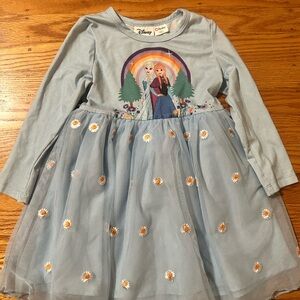 Disney Frozen Light Blue Dress with Floral Accents